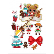 Valgomas paveiksliukas Kalėdinė lėlytė LOL 