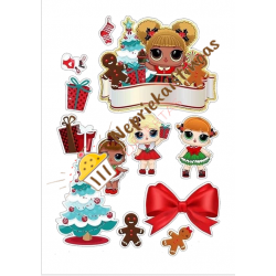 Valgomas paveiksliukas Kalėdinė lėlytė LOL  Valgomas paveiksliukas Kalėdinė lėlytė LOL