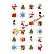 Valgomas paveiksliukas Kalėdiniams keksiukams, sausainukams Valgomas paveiksliukas Kalėdiniams keksiukams, sausainukams