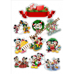 Valgomo popieriaus paveiksliukas Kalėdiniai Mikiai