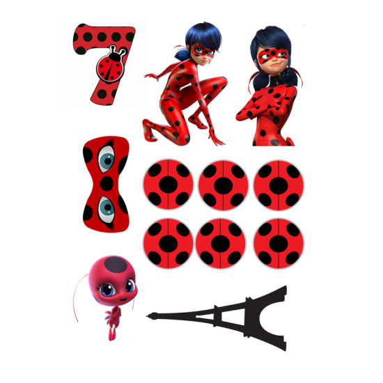 Valgomas paveiksliukas Lady bug 7 gimtadienis Valgomas paveiksliukas Lady bug 7 gimtadienis