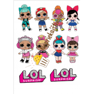 Valgomo popieriaus paveiksliukas  lėlytės LOL