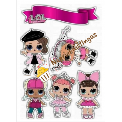 Valgomas paveiksliukas  "Lėlytės LoL" toperiukams, sausainukams