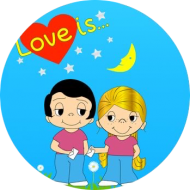 Cukrinės masės paveiksliukas "Love is" 2 Cukrinės masės paveiksliukas "Love is" 2