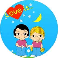 Cukrinės masės paveiksliukas "Love is" 2 Cukrinės masės paveiksliukas "Love is" 2