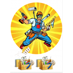 Valgomas paveiksliukas Statybininkui