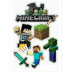 Valgomas paveiksliukas figūrėlėms Minecraft  Valgomas paveiksliukas figūrėlėms Minecraft