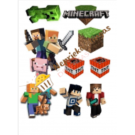 Valgomas paveiksliukas figūrėlės Minecraft  Valgomas paveiksliukas figūrėlės Minecraft