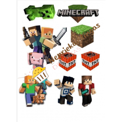 Valgomas paveiksliukas figūrėlės Minecraft  Valgomas paveiksliukas figūrėlės Minecraft