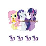 Paveiksliukas ant cukrinės masės "Poniukai"