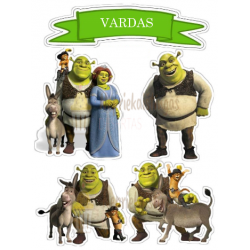 Valgomas paveiksliukas Šrekas figūrėlėms