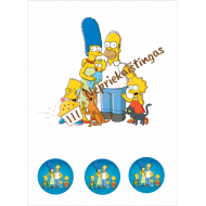 Cukrinės masės paveiksliukas Simpsonai  Cukrinės masės paveiksliukas Simpsonai