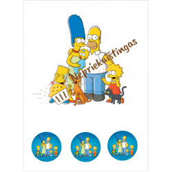 Cukrinės masės paveiksliukas Simpsonai 