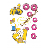 Valgomo popieriaus paveiksliukas figūrėlėms / toperiukams Homeris Simpsonas