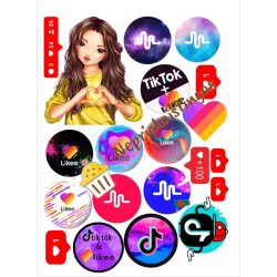 Valgomas paveiksliukas "Love TickTok" Valgomas paveiksliukas "Love TickTok"