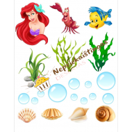 Valgomas paveiksliukas toperiams Princesės undinėlės temai