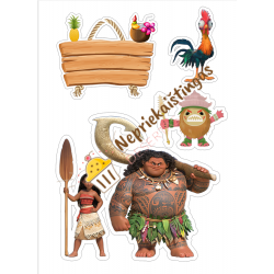 Valgomo popieriaus paveiksliukas figūrėlėms "Vajana" 