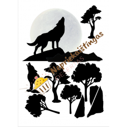 Valgomo popieriaus paveiksliukas Helovino figūrėlėms  Valgomo popieriaus paveiksliukas Helovino figūrėlėms