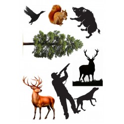 Valgomas paveiksliukas Medžiotojui - figūrėlėms Valgomas paveiksliukas Medžiotojui - figūrėlėms