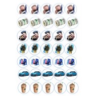 Valgomas paveiksliukas vyriškiems desertukams puošti Valgomas paveiksliukas vyriškiems desertukams puošti