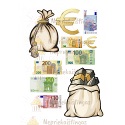 Valgomas paveiksliukas "Eurai" figūrėlėms