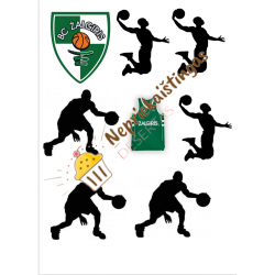 Valgomas paveiksliukas figūrėlėms Krepšinio temai Valgomas paveiksliukas figūrėlėms Krepšinio temai