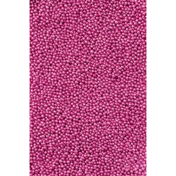 Mini cukriniai pabarstukai. Blizgios rožinės spalvos 3 mm