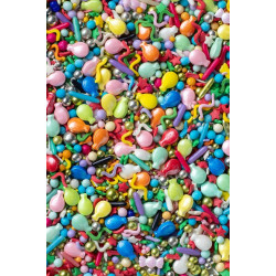 Spalvoti cukriniai pabarstukai "Gimtadienio šventė"