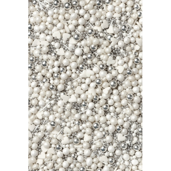 Cukrinių pabarstukų asorti Baltoji elegancija Cukrinių pabarstukų asorti Baltoji elegancija