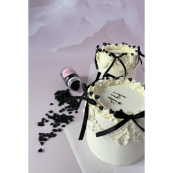 Mini cukrinės širdelės - juodos spalvos