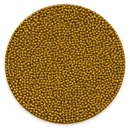 Smulkūs,  tamsiai auksinės spalvos, cukriniai pabarstukai 