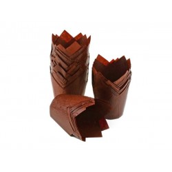 Rudi keksiukų kepimo krepšeliai "Tulpė" 100 vnt