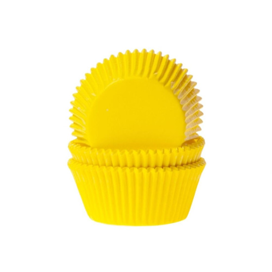 Keksiukų kepimo krepšeliai. 50 vnt. Geltona spalva