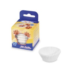Popieriniai keksiukų kepimo krepšeliai Balta
