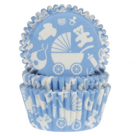 Keksiukų kepimo krepšeliai Baby Blue 50 vnt.