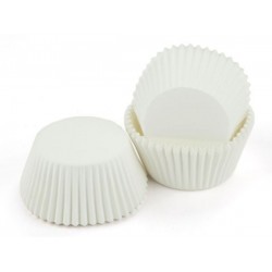 Baltos spalvos keksiukų krepšeliai 60 vnt  Baltos spalvos keksiukų krepšeliai 60 vnt