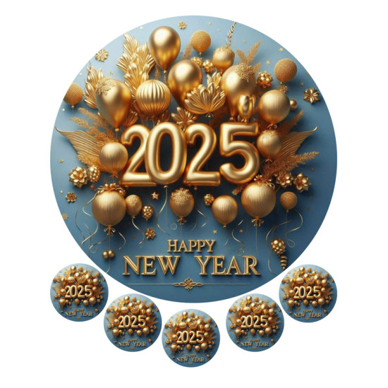 Valgomas paveiksliukas ''Happy New Year'' Valgomas paveiksliukas ''Happy New Year''
