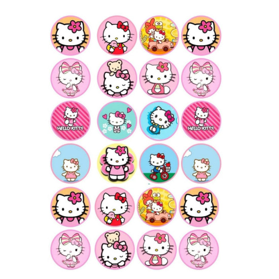 Valgomas paveiksliukas ''Hello kitty 3,8 cm'' Valgomas paveiksliukas ''Hello kitty 3,8 cm''