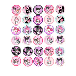 Valgomas paveiksliukas ''KUROMI 3.5cm'' Valgomas paveiksliukas ''KUROMI 3.5cm''