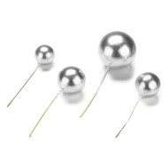 Plastikinė torto dekoracija. Sidabriniai burbulai