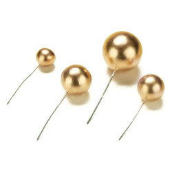 Plastikinė torto dekoracija. Auksiniai burbulai Plastikinė torto dekoracija. Auksiniai burbulai