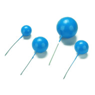 Plastikinė torto dekoracija. Mėlyni burbulai 