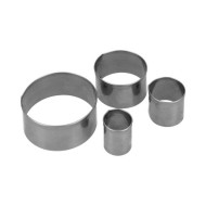 Apvalių metalinių formelių rinkinukas 1,5 - 4 cm Ø