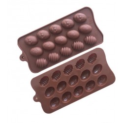 Silikoninė forma šokoladiniams kiaušiniams gaminti