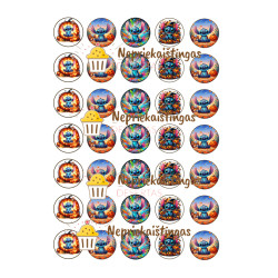 Valgomas paveiksliukas ,,Stičas spurgytėm 3 cm.''  Valgomas paveiksliukas ,,Stičas spurgytėm 3 cm.''