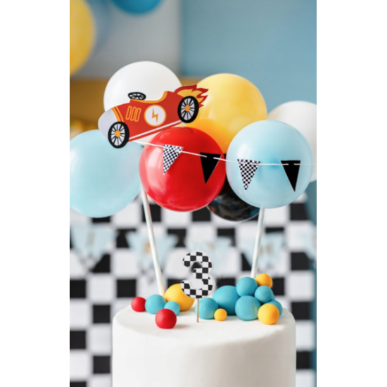 Gimtadienio žvakutė su languotos vėliavos raštu 3