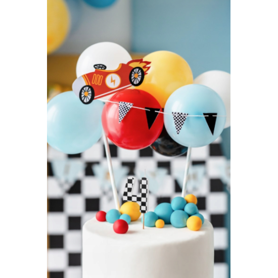 Gimtadienio žvakutė su languotos vėliavos raštu 4