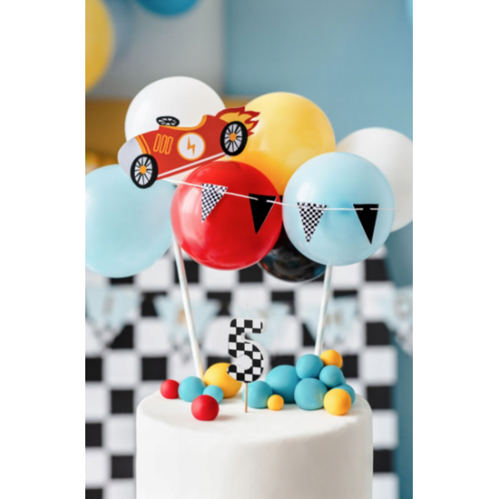 Gimtadienio žvakutė su languotos vėliavos raštu 5