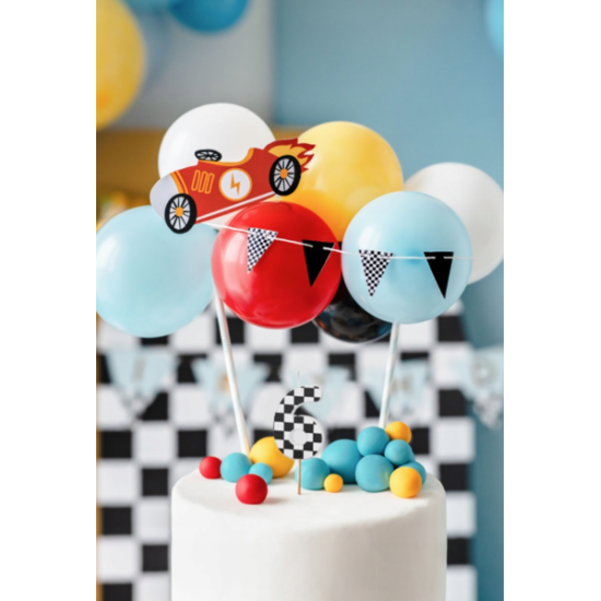 Gimtadienio žvakutė su languotos vėliavos raštu 6