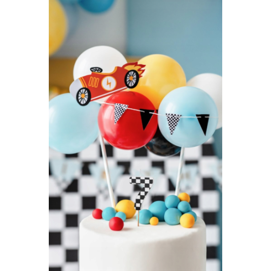 Gimtadienio žvakutė su languotos vėliavos raštu 7